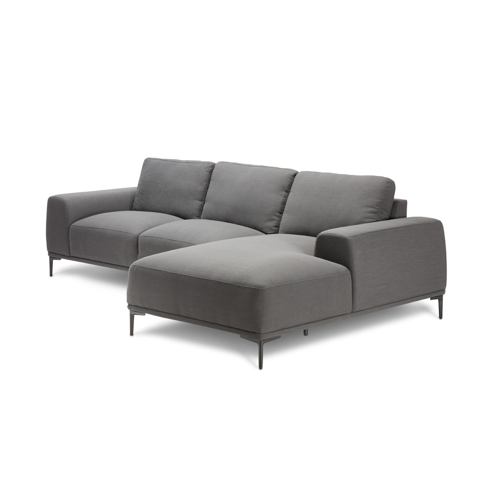 Middleton Sectional Sofa: Grey Linen